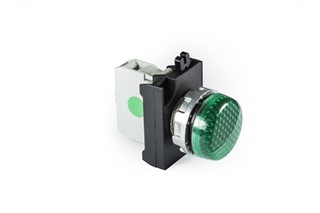 CM Series Metal with LED 12-30V AC/DC Green 22 mm Pilot